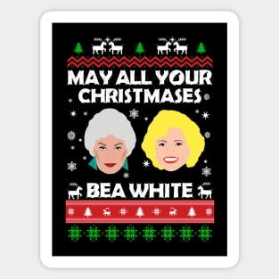 May All Your Christmases Bea White Sticker